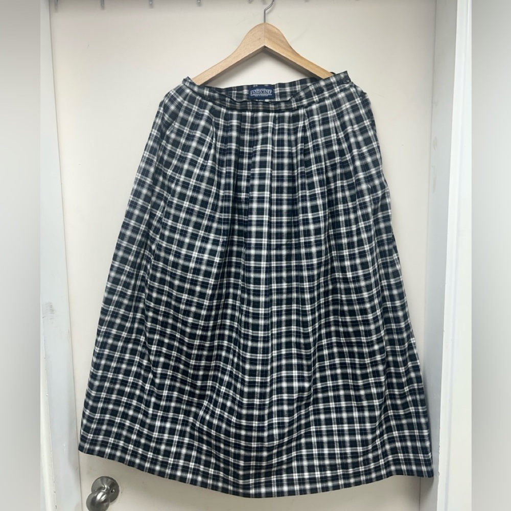 VTG Land’s End Cotton Plaid Skirt